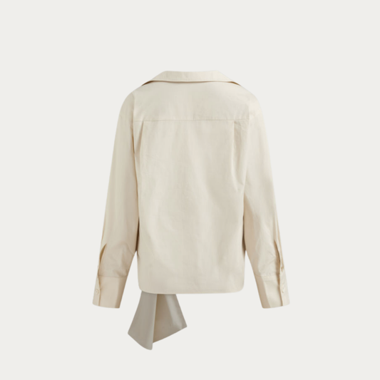 Waist Bow Poplin Shirt