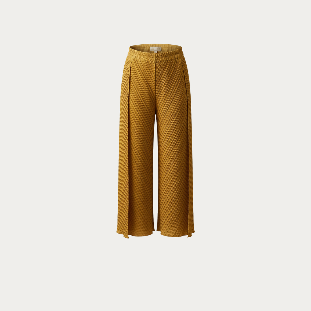 Plissé Cropped Trousers