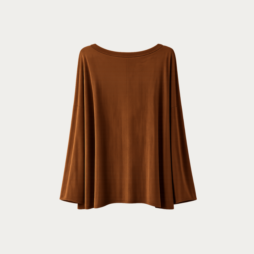 The Ember Bronce: Sculptural Boxy Blouse