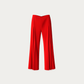 The Crimson Plissé Wide-Leg Trouser
