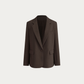 Modern Tailored 3/4 Blazer - Brown