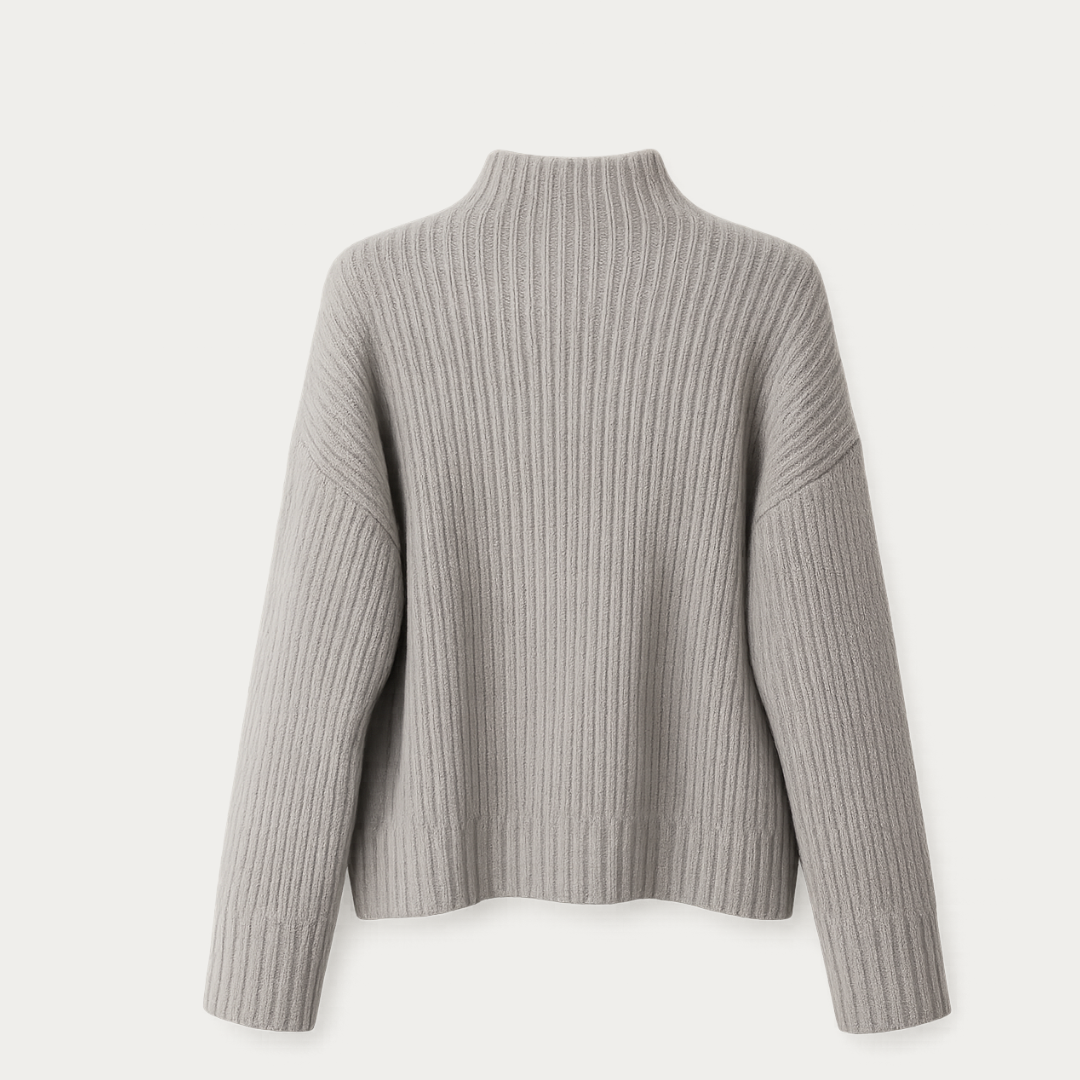 The ribbed knit sweater