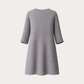 Structured Elegance Pleated Midi Dress