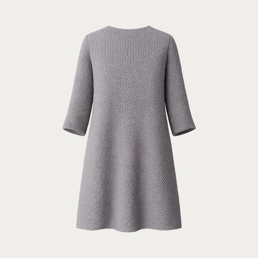 Structured Elegance Pleated Midi Dress