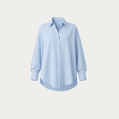 Oversized Striped Cotton Shirt
