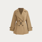 Edge Detail Cropped Trench Coat