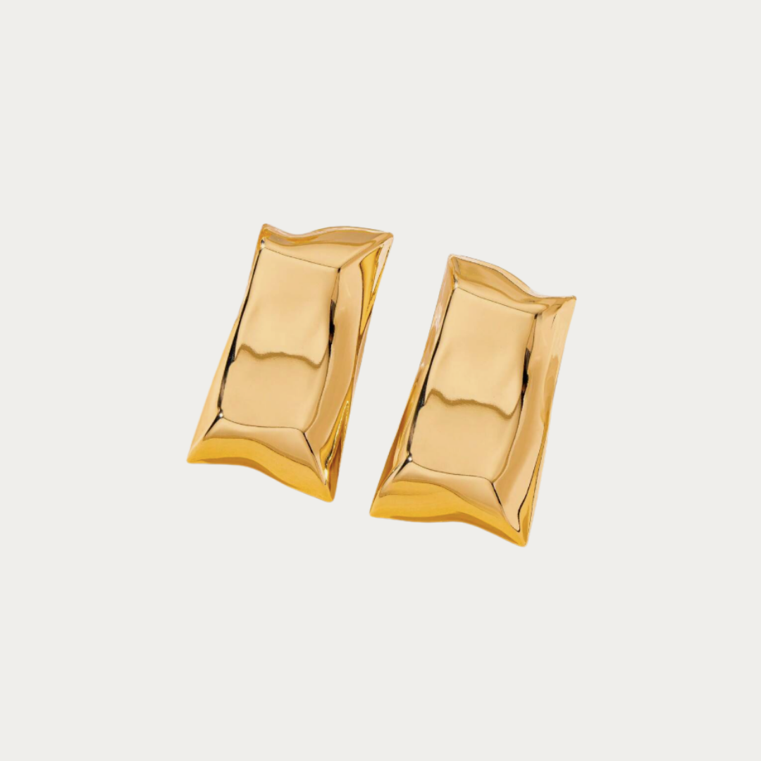 The Rectangular Earrings - Gold