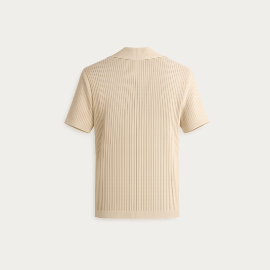 The Aurelius Ribbed Silk-Cotton Polo