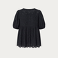 San Gallo Bow Blouse – Black