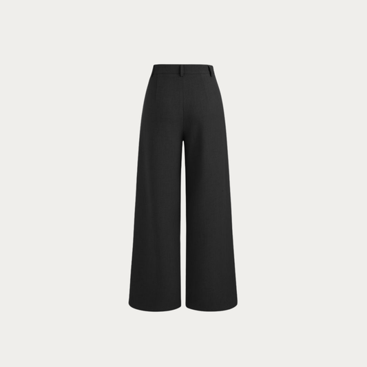 Tailored Pintuck Pants Black