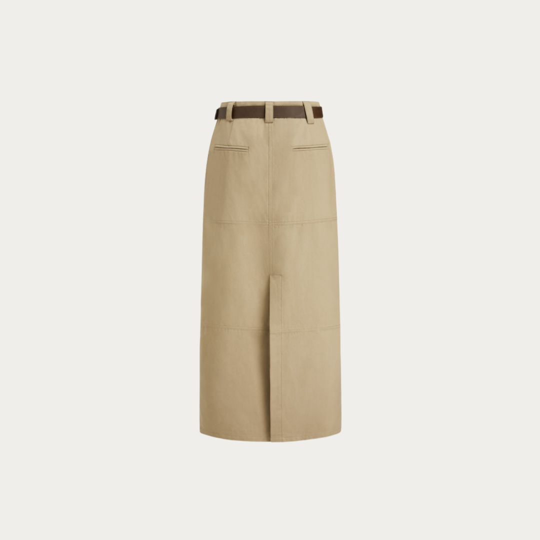 Utility Cotton Maxi Skirt