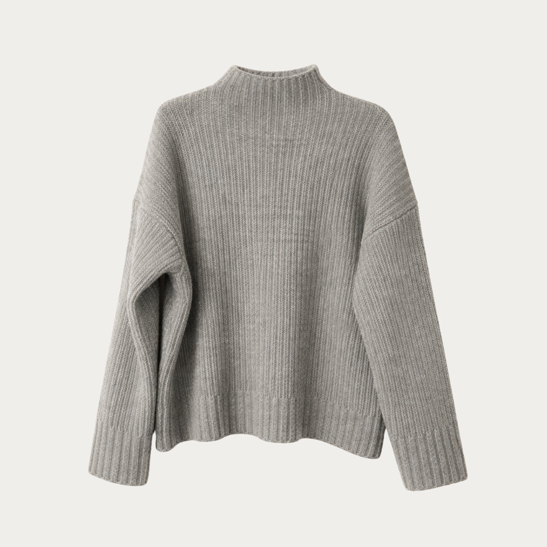 The ribbed knit sweater