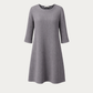 Structured Elegance Pleated Midi Dress