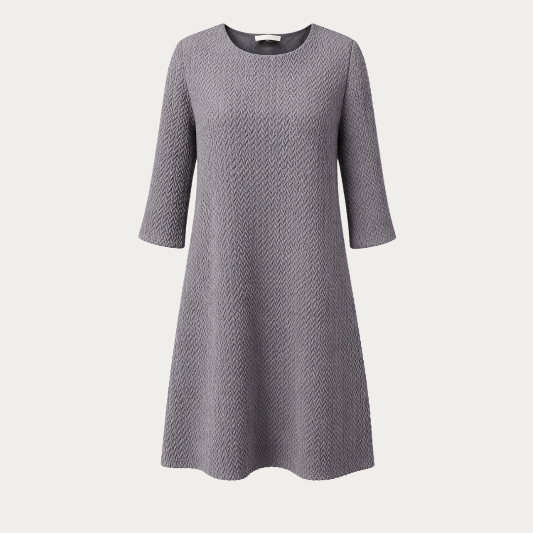 Structured Elegance Pleated Midi Dress