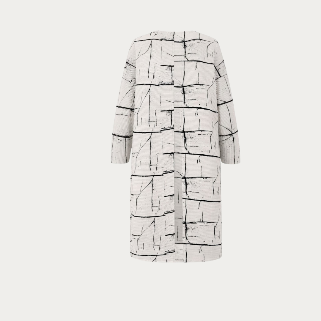 Plissé Cardigan with Motiv