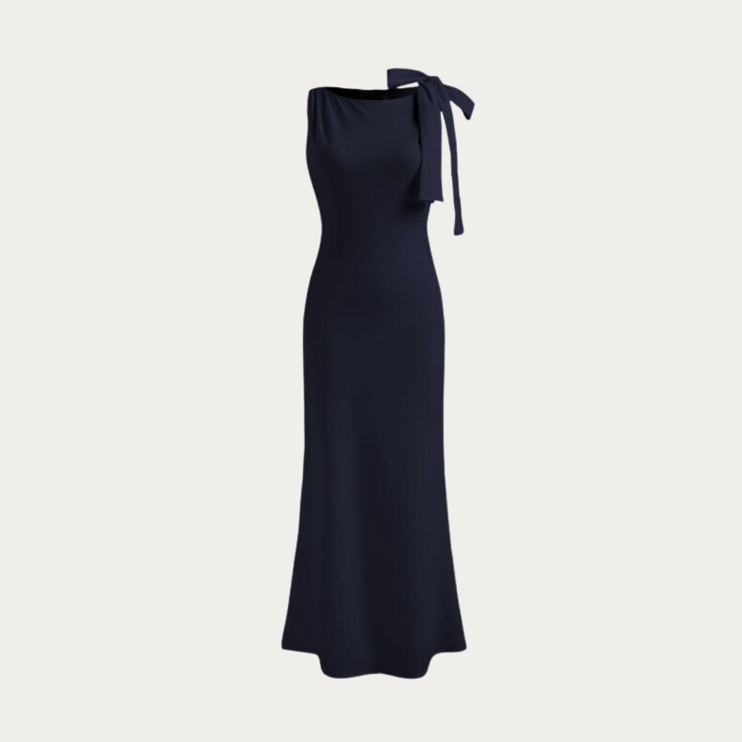 Azure Grace One-Shoulder Dress