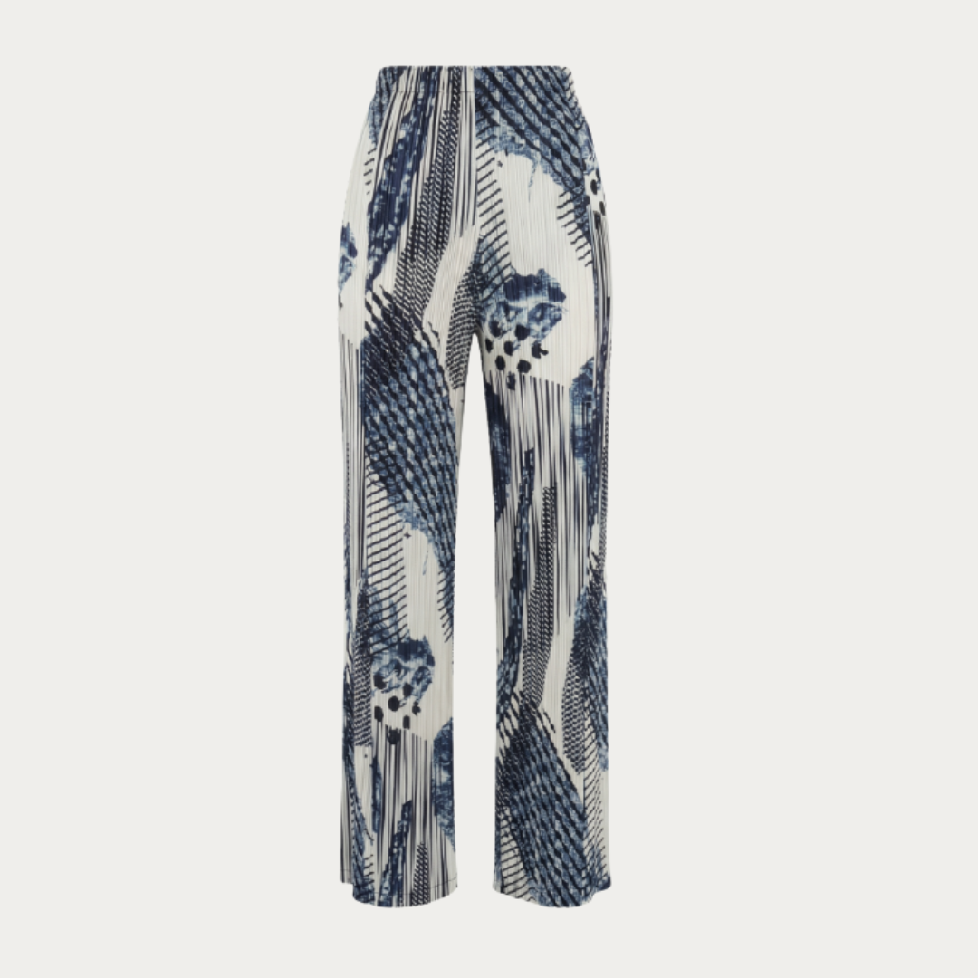 The Black & White Plissé Palazzo Pants