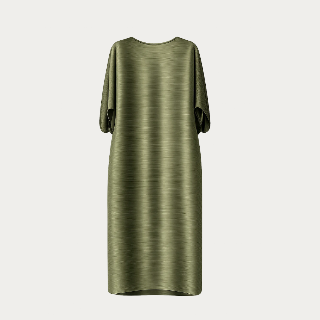 The Verdant Plissé Butterfly Gown