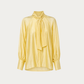 Chiffon Bow Blouse in Yellow