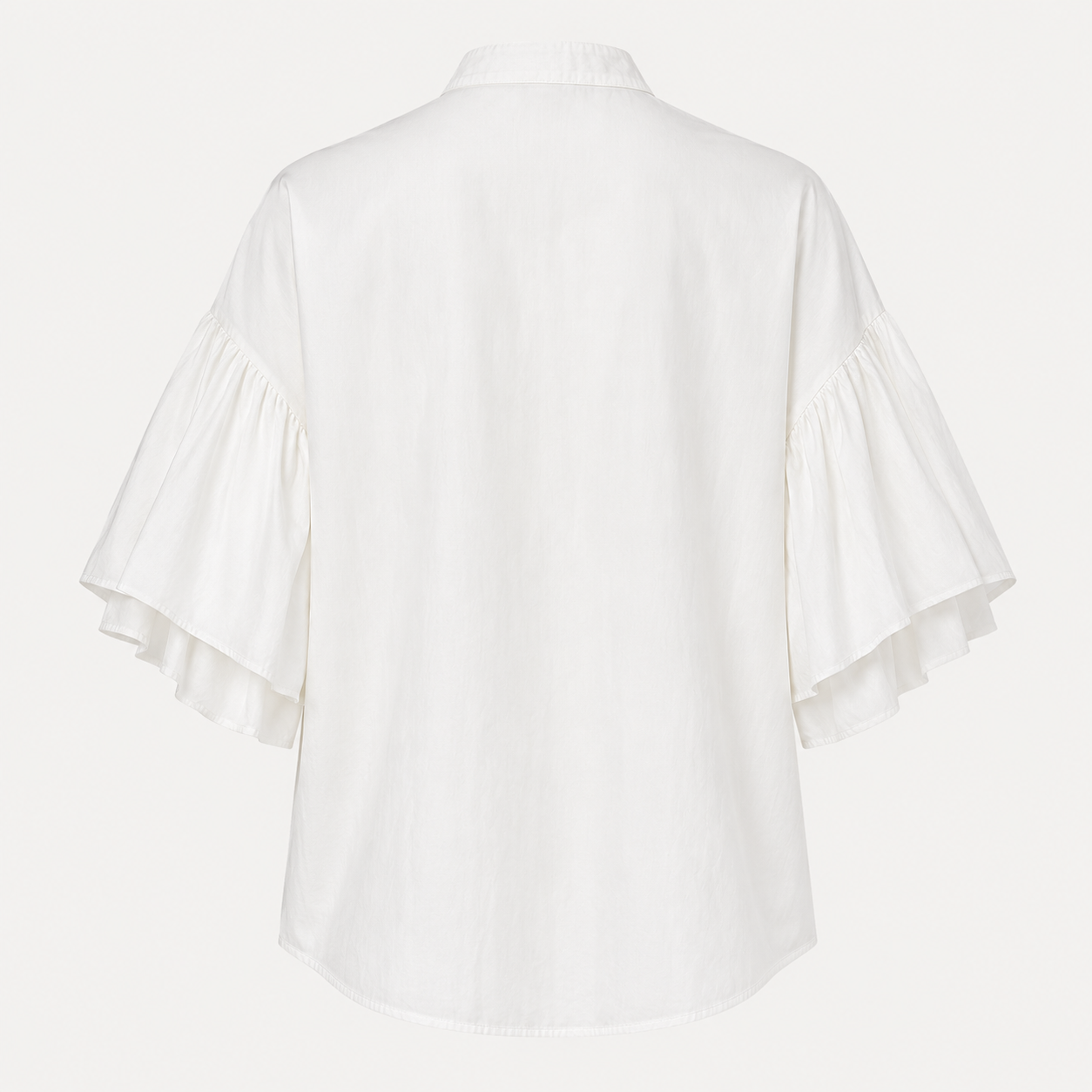 White Chiffon Mao Neck Blouse
