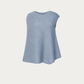 Powder Blue Asymmetric Plissé Blouse