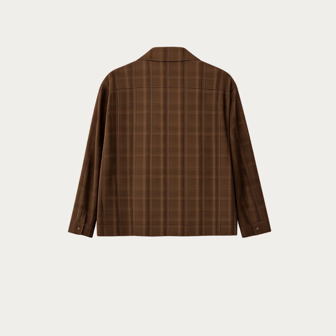 Refined Brown Boxy Light Jacket