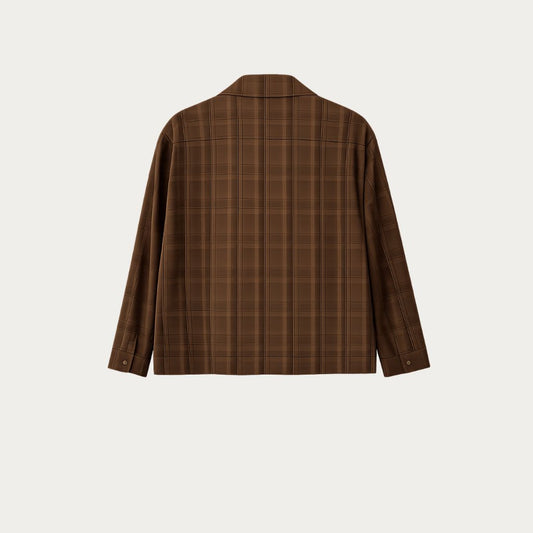 Refined Brown Boxy Light Jacket