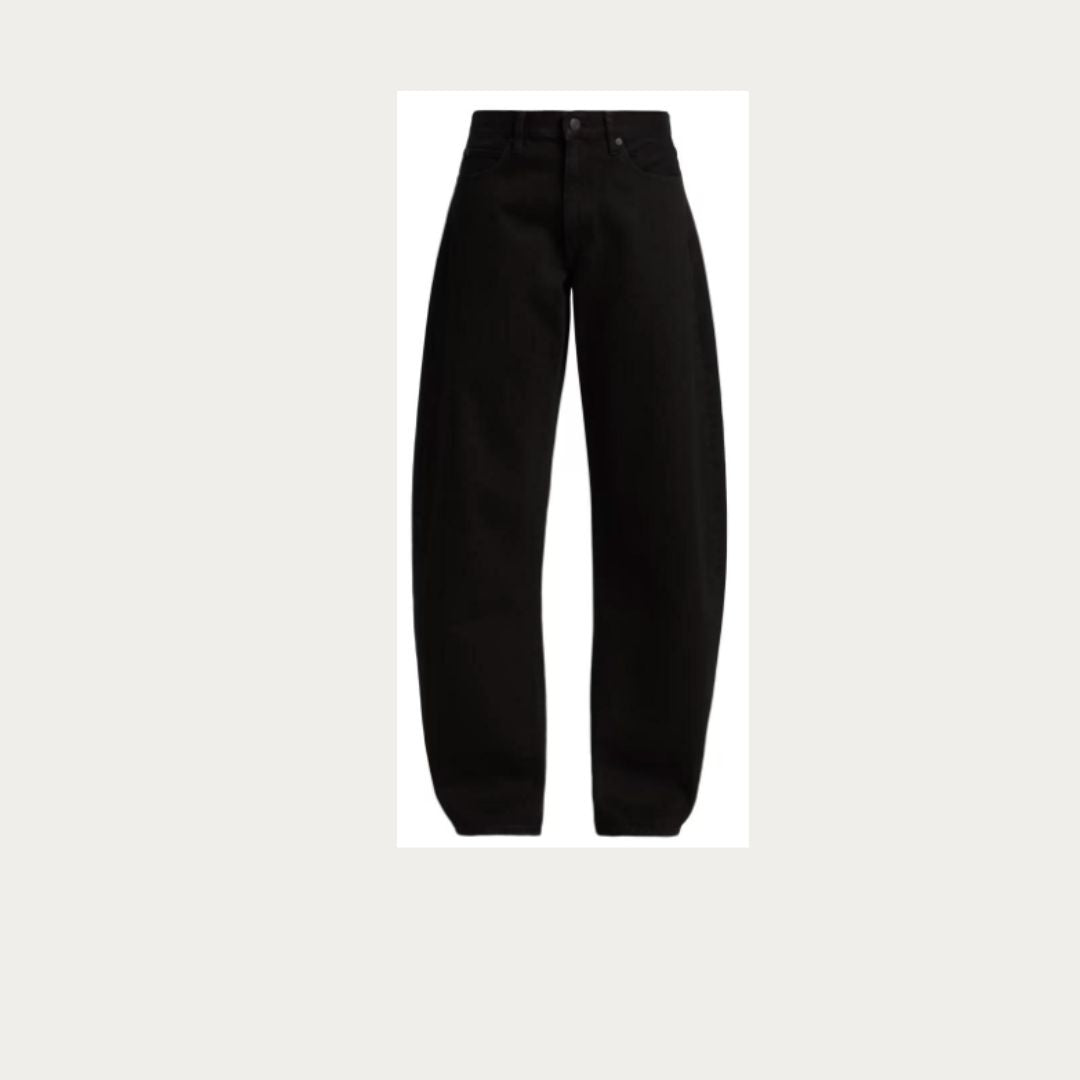 The Onyx Sculptural Barrel Jean