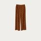 Textured Rust Wide-Leg Pants