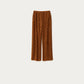 Textured Rust Wide-Leg Pants