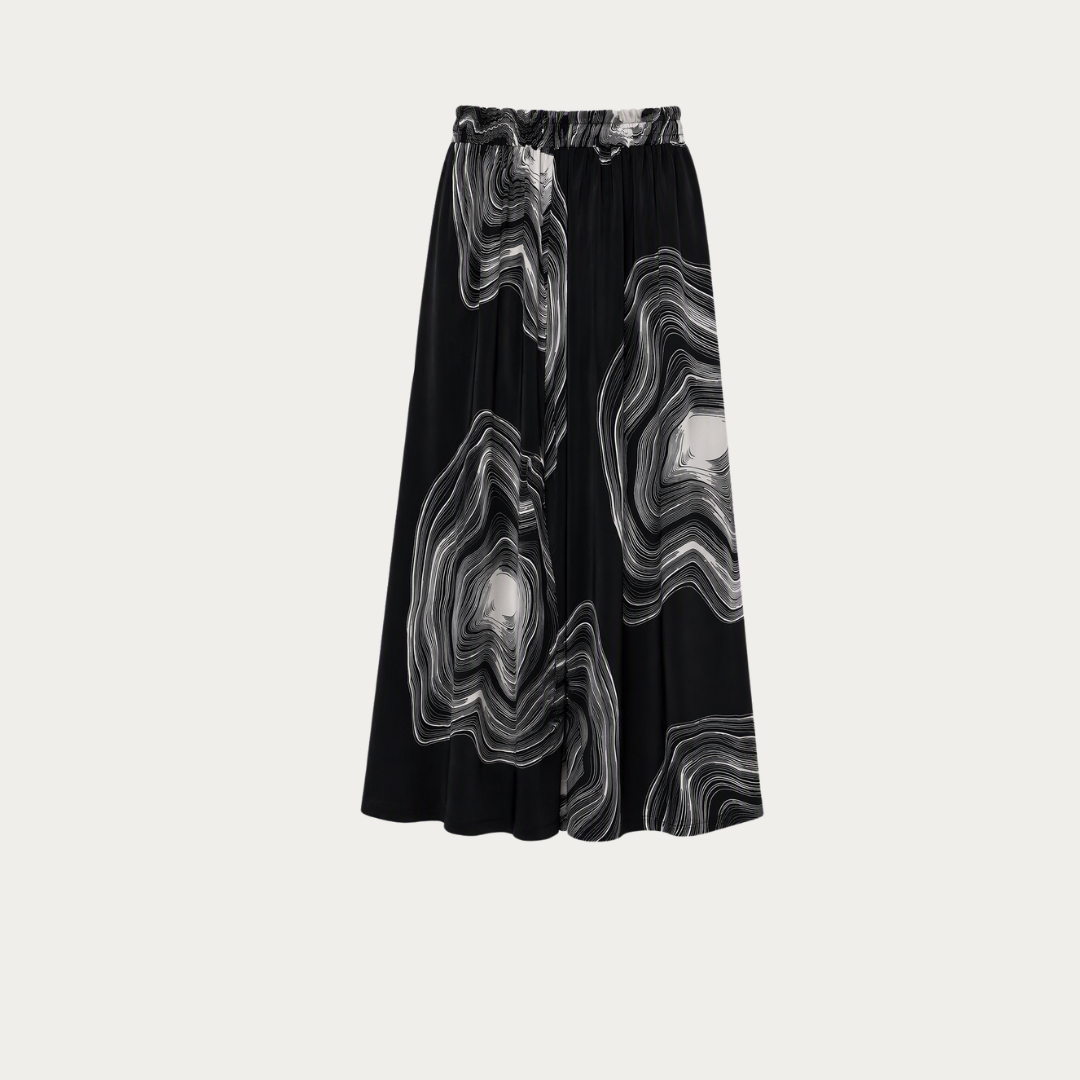 Black & White Print Palazzo Pants