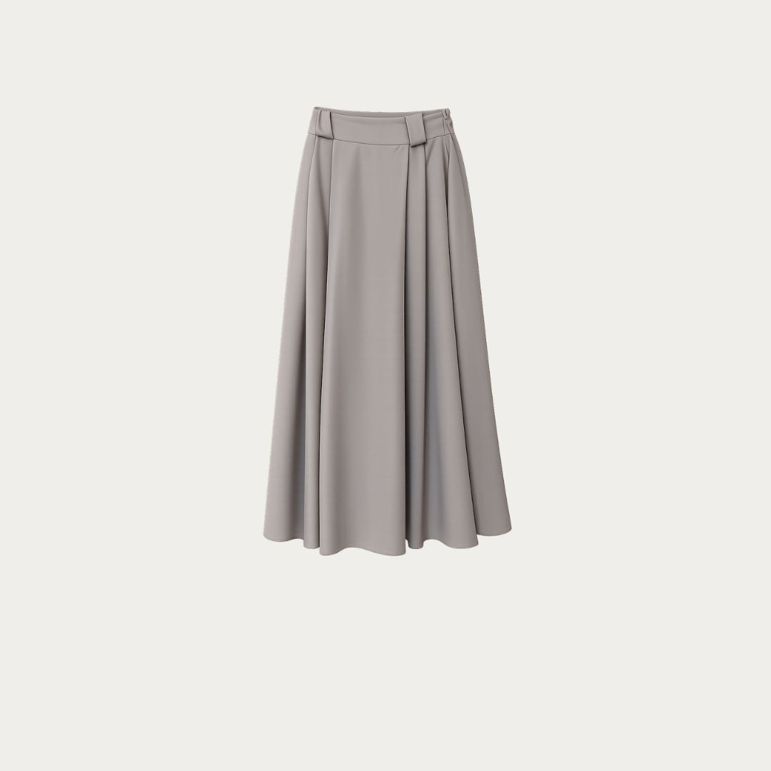Elevated High-Rise Midi Skirt