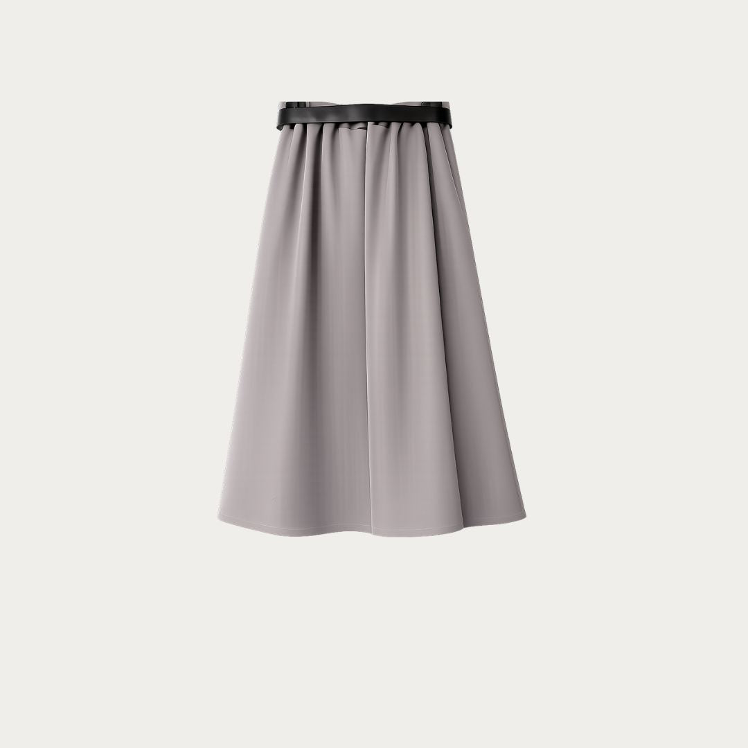 Refined Pleated Midi Skirt