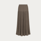 Plissé Chiffon Trousers – Taupe