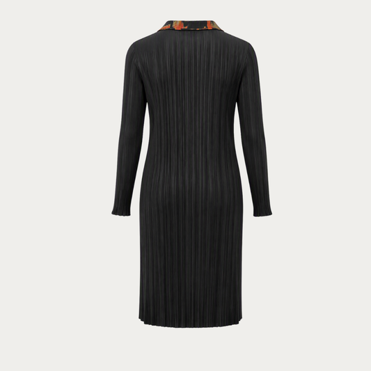Plissé Reversible Midi-Length Cardigan