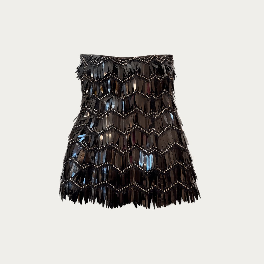 The Plume Sequin Bustier