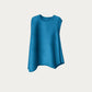 Turquoise Asymmetric Plissé Top