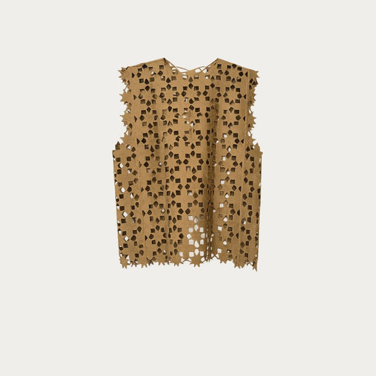 Laser-Cut Lace Top
