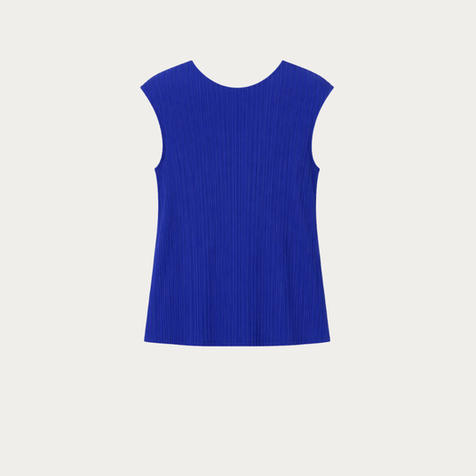 Royal Blue Plissé Tank Top