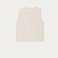Embroidered Linen Vest with Native-Inspired Pattern