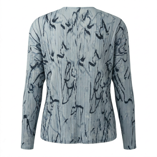 Watercolor Plissé Cardigan
